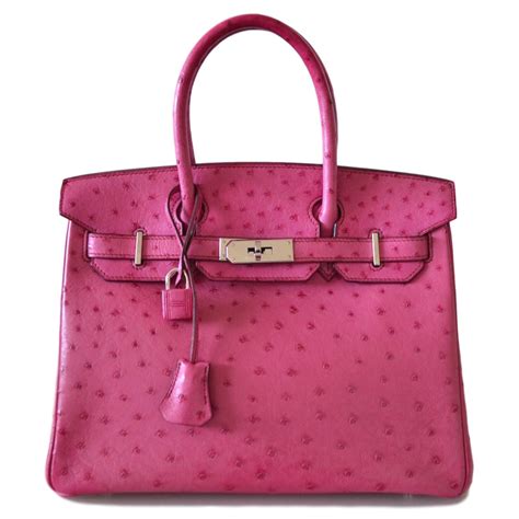 pink ostrich birkin bag|hermes birkin 30 ostrich.